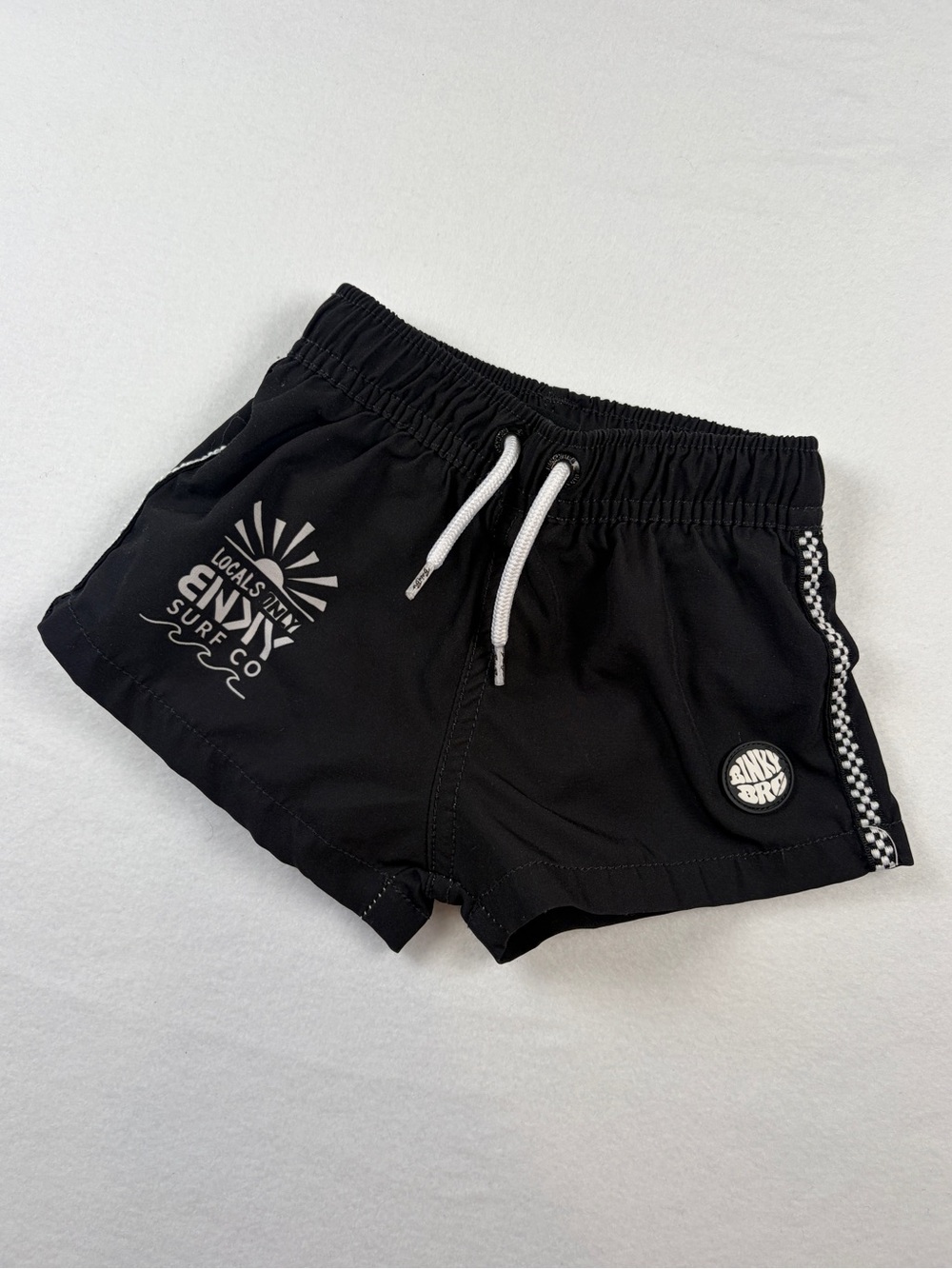 Binky Bro 6-12M‎ Swim Shorts Trunks Black and White